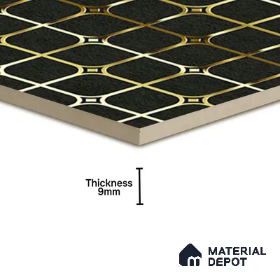 Highlighter Tiles  Tile TL 07252 Plana 8016 GLM (Gold) 1 ft x 1 ft Ceramic Matte Finish - 9 mm  | 2 mm Spacer is Mandatory (Sample)